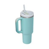 40 Oz Tumbler With Handle Straw Insulated, Stainless Steel Spill Proof Vacuum Coffee Cup Tumbler With Lid Tapered Mug Gifts For Valentine Lover Suitable For Car Gym Office Travel